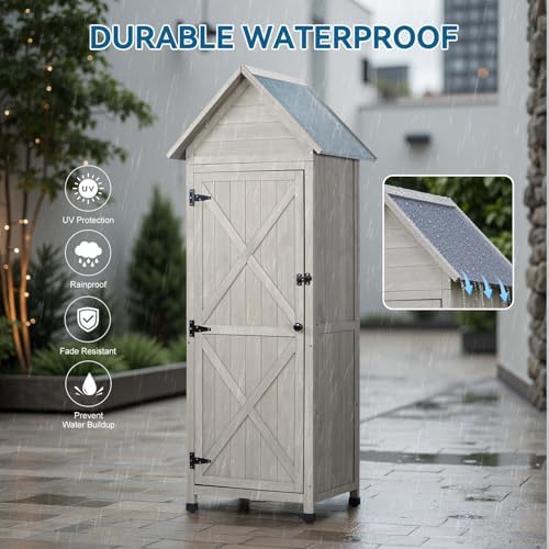narrow outdoor storage cabinet, 67" wooden vertical garden, package contents