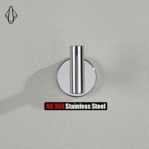 jqk chrome bathroom towel hook, 304 stainless steel showing dimensions