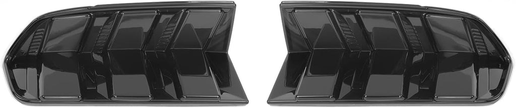 CheroCar Smoked Black Tail Light Cover Guard Trim Replacement TailLight Cover ABS Exterior Accessories for 2024 2025 2026 Ford Mustang