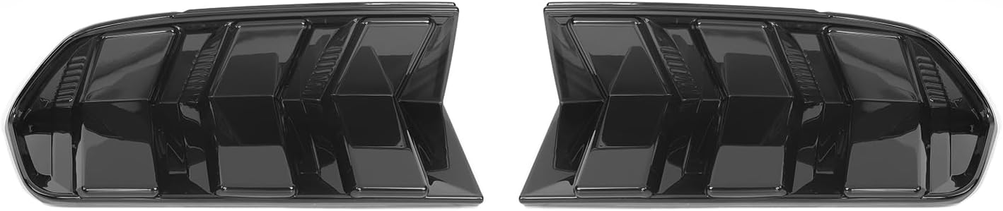 CheroCar Smoked Black Tail Light Cover Guard Trim Replacement TailLight Cover ABS Exterior Accessories for 2024 2025 2026 Ford Mustang