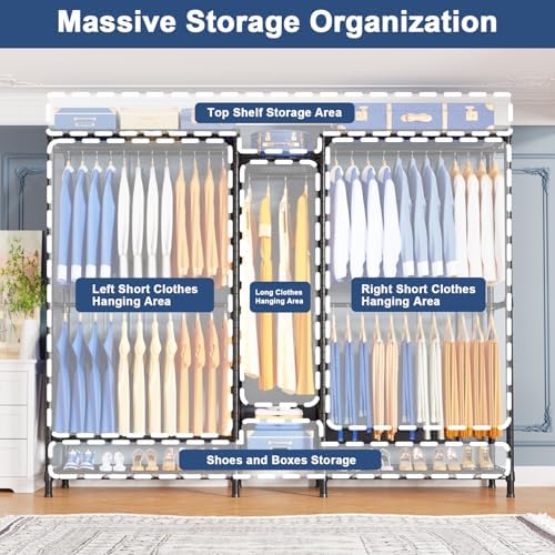 ulif e12 pro clothes rack，heavy duty freestanding garment, close-up detail