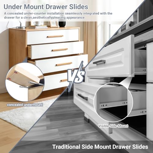 10 pairs 21 inch undermount drawer slides, self showing dimensions