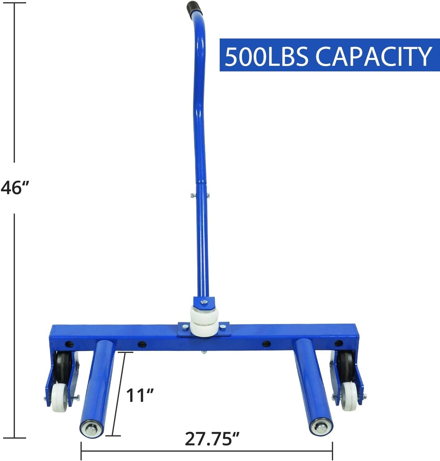 Heavy-Duty Adjustable Tire Dolly Cart, 500 lbs Capacity Tire Moving Tool with 360° Swivel Casters for Garage, Workshop, Auto Repair, Blue