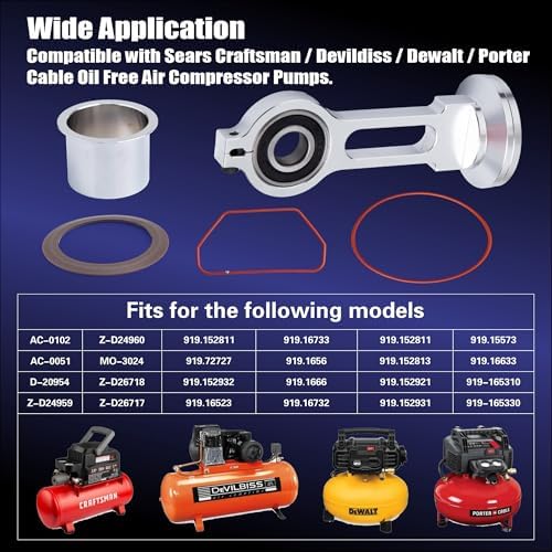kk-4835 compressor piston kit with connecting rod, piston shown in use