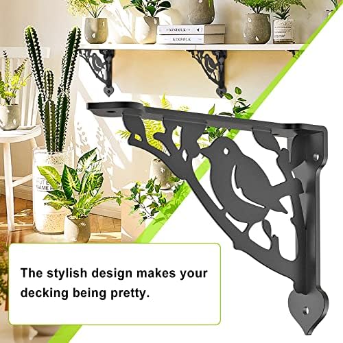 seleware 4 pack 10" heavy duty shelf brackets shown in use