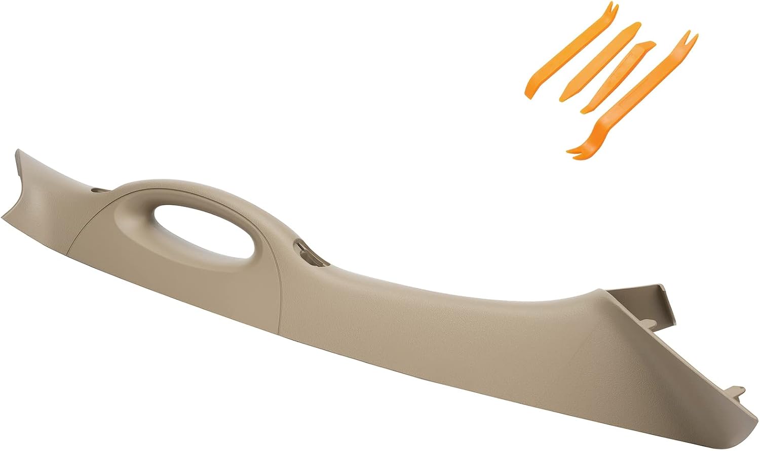 A Pillar Interior Trim Handle Right Passenger Side Compatible with Ford F150 F-150 Lincoln Mark LT A Pillar Grab Handle Assist Panel 4L3Z-1503598-AAC (Right Passenger Side Beige)