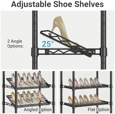vipek s20 heavy duty clothes rack with 7-tiers shown in use