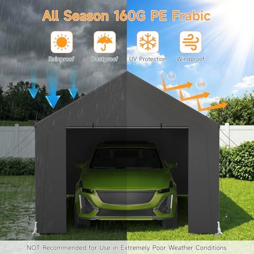 carport heavy duty, car port with reinforced steel, close-up detail