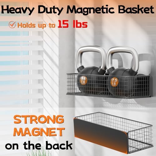 ulibermagnet magnetic baskets fridge organizers, large capacity metal, package contents