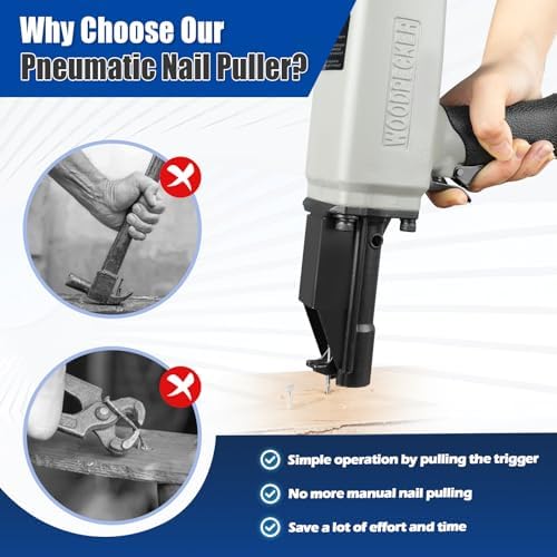woodpecker bd70 pneumatic nail puller nail remover tool on a desk or shelf
