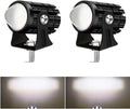 2 Pack Motorcycle LED Driving Lights,Bifocal Lens Auxiliary Spotlight,Front Fork Bumper Bar Fog Light Work Light for Truck,ATV,UTV, SUV,Boat and Off-Road(2 Pack All White Light)