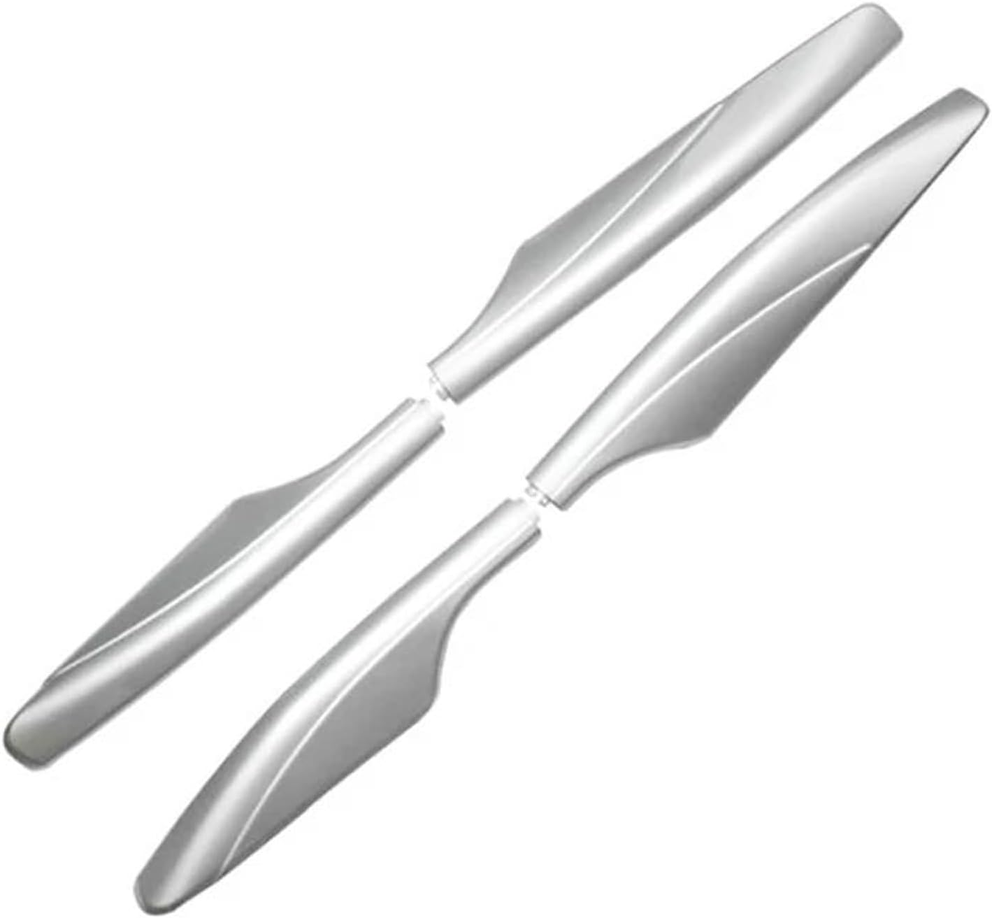 Rooftop Cargo Carrier Silver ABS Roof Rack Bar Rail End Protection Replacement Cover Car Styling 4pcs for Nissan for Patrol for Y62 2010-2018 Roof Racks Boxes