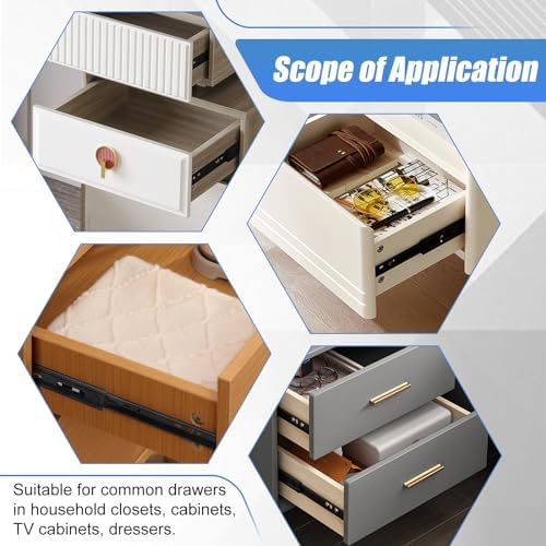 sulawskys 10 inch drawer slides, 6 pairs (12, close-up detail
