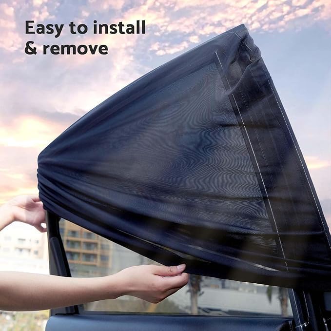4PCS Car Window Screens for Subaru Outback 2021-2026 Breathable Mesh Sun Shade Fit Side Window Covers High Elastic Fabric Privacy Protection