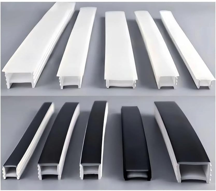 LED Neon Silicone Diffuser Tube - Custom Length | Black,F1010-10meters