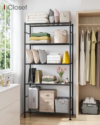 sakugi storage shelves - 5 tier shelf organizer, front angle view