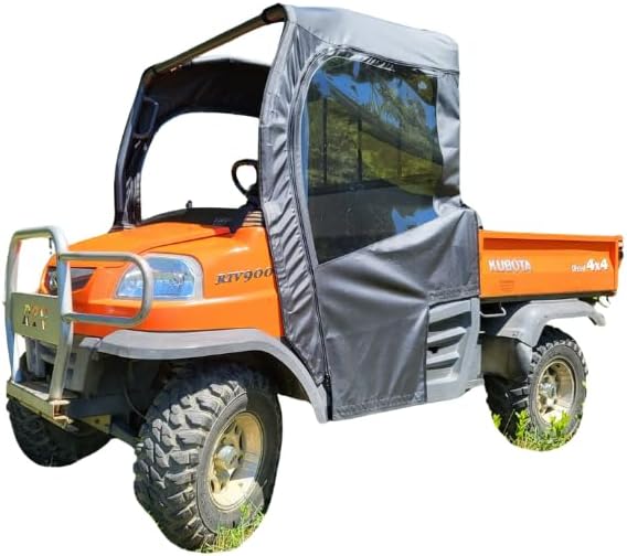 KUB900-DRF-BLK Soft Doors and Rear Window Combo for 2008-2013 Kubota RTV900/RTV1120 Models