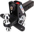 Shocker Impact Max Sway Control Cushion Combo Ball Hitch Fits 2-1/2" Hitch & Has Chrome Combo 2" & 2-5/16" Balls - 20,000 lbs