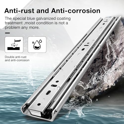 heavy duty drawer slides full extension runners 150, close-up detail