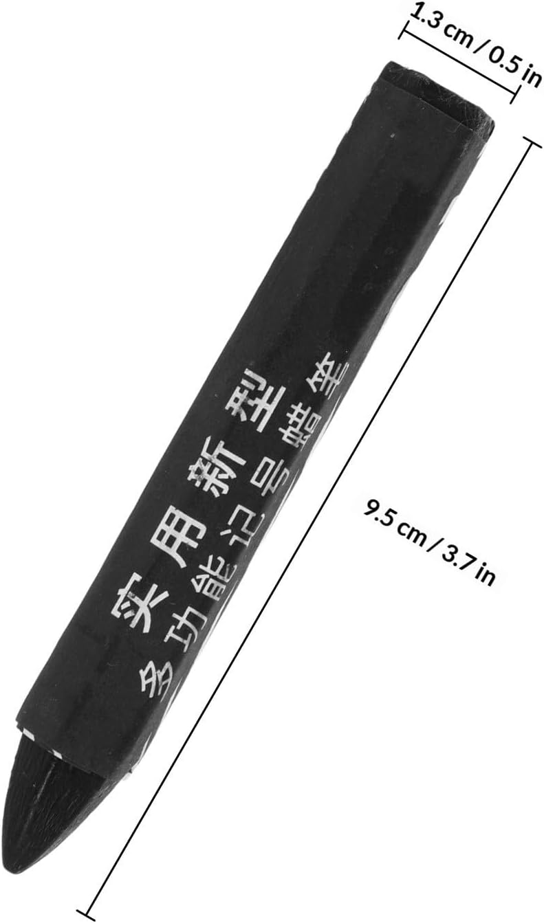 Hemoton 6pcs Black Wax Marker Pens for Car Tire Repair Marking Weather Resistant Tire Repair Marking Pens