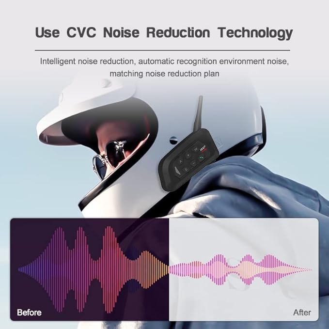 MIMIRACLE V4 Plus Motorcycle Helmet Bluetooth Intercom Headset - Image 3