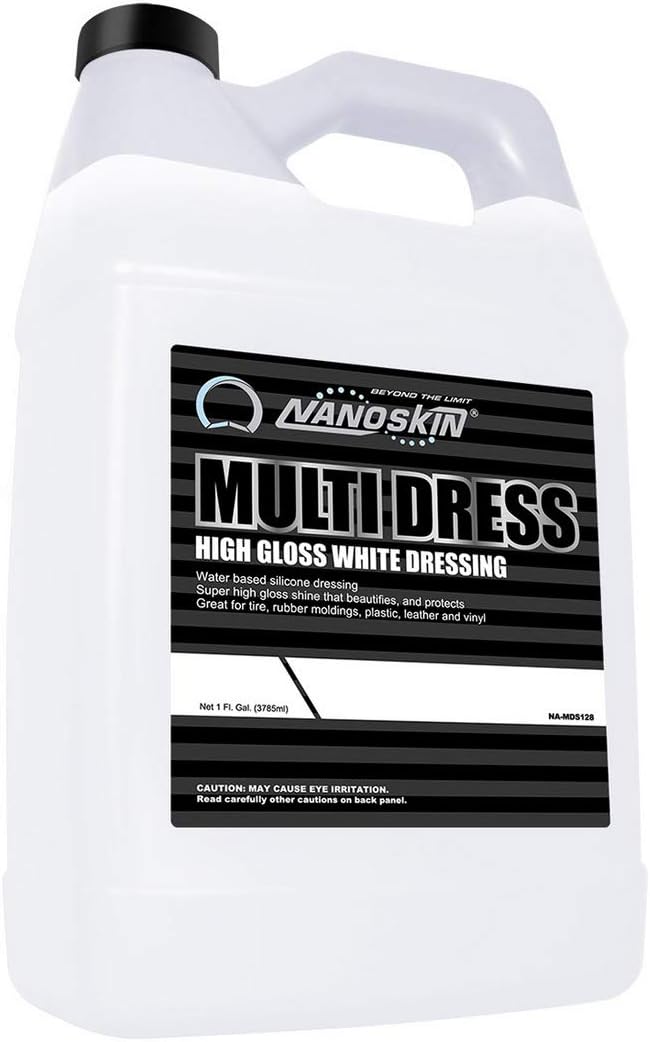 Nanoskin MULTI DRESS All Purpose Dressing 1 Gallon - Interior & Exterior Dressing for Car Detailing Works on Tire, Vinyl, Rubber, Plastic & Trim Safe for Cars, Trucks, Motorcycles, RVs & More