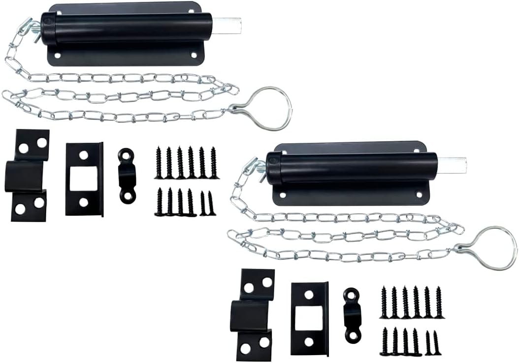 qcaa chain bolt, 6", matte black, 2 pack, main product view