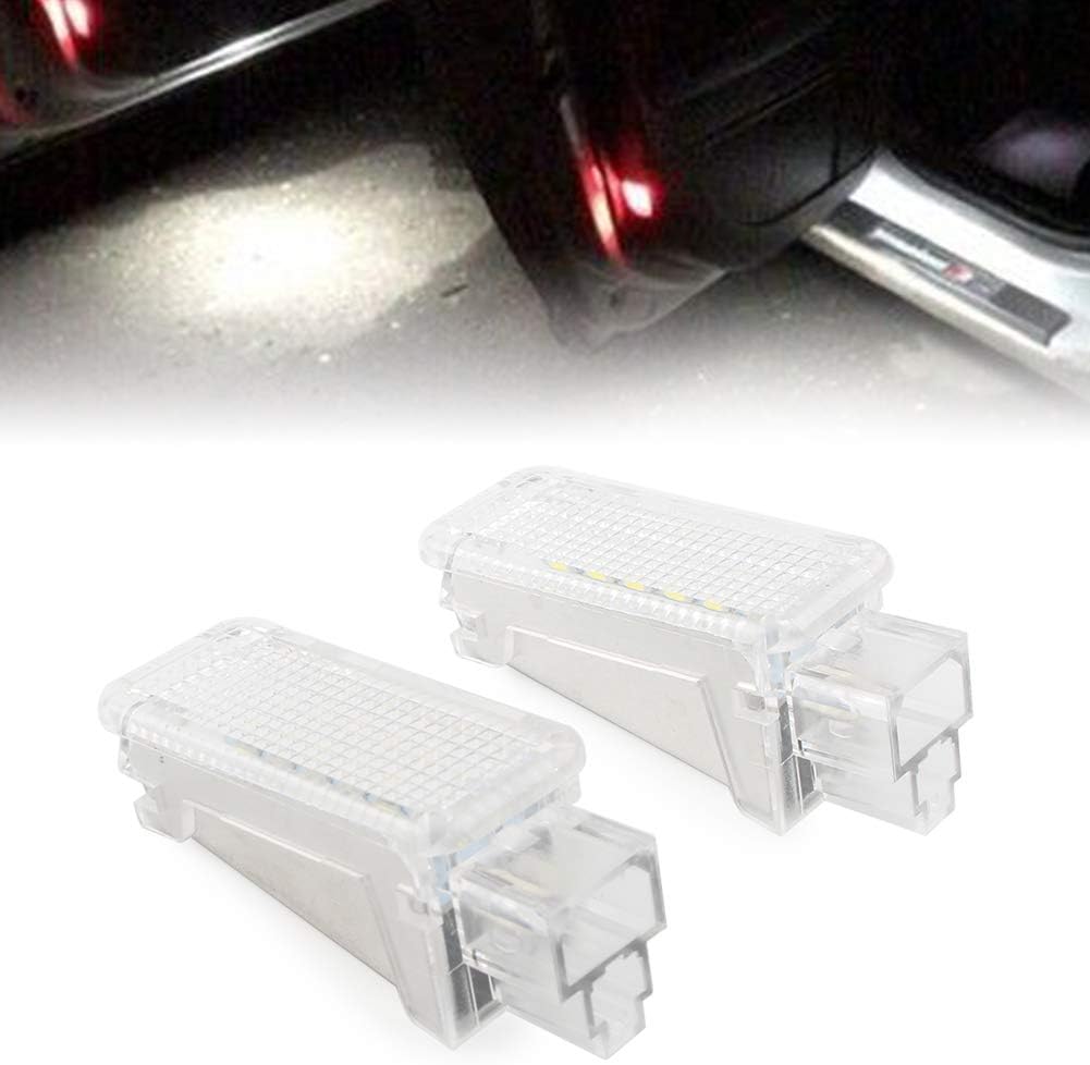 Three T Lirun 2 pcs ABS Courtesy Glove Box Under Door Footwell Light Replacement For Fabia Mk1 (6Y) 1999-2007, For Fabia Mk2 (5J) 2007-2014