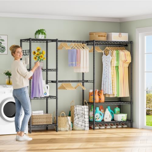 golpart heavy duty clothes rack metal wardrobe with, view 9