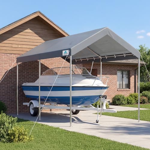 advance outdoor 10x15 ft heavy duty carport potable, view 9