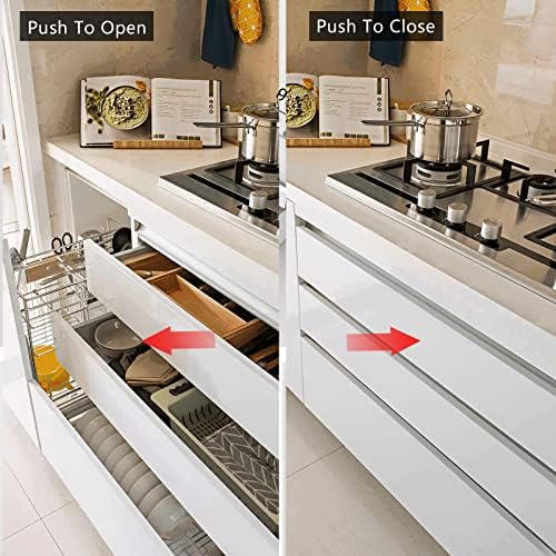 push to open door latches, magnetic cabinet push showing dimensions