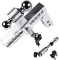 Aluminum Adjustable Trailer Hitch Device 10 Inch Drop Rise Compatible with 2 Inch Receiver