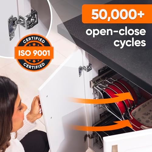 decobasics 10 pack soft close cabinet hinges – showing dimensions
