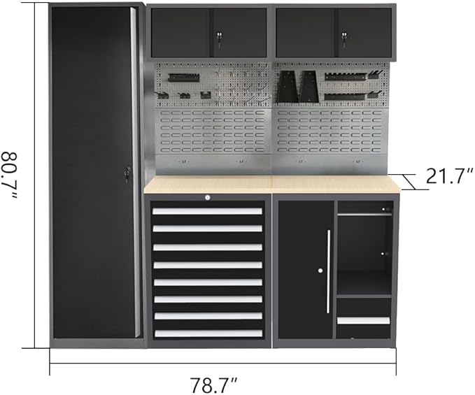 JZD Garage Cabinet System, Tool Storage Cabinets Set - Image 2