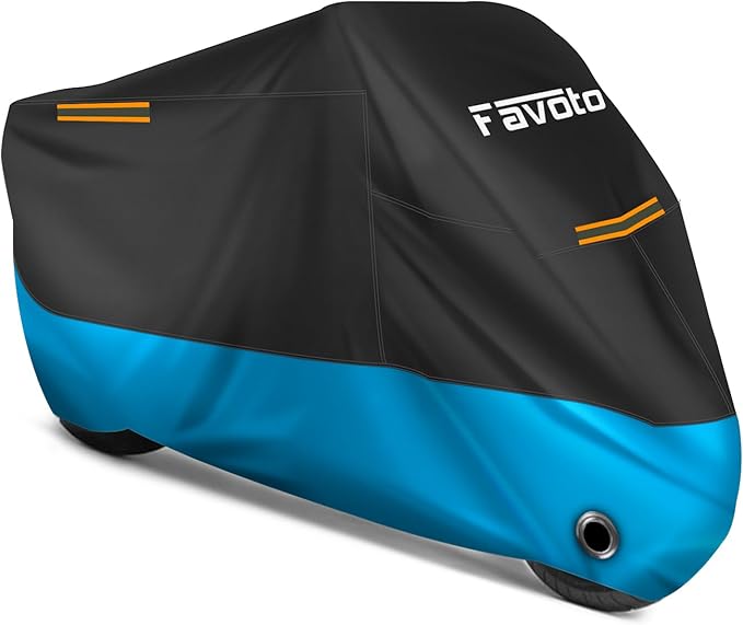 Favoto Motorcycle Cover 104 inches Length All Season Universal Weather by Favoto