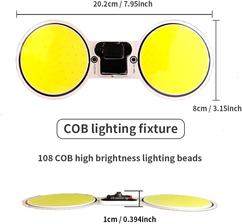 This 10-48V universal COB compartment lamp cab lamp is suitable for camper, truck, van, RV, trailer, boat, car, containerUltra-thin, ultra-bright, long service life, 108 COB chips