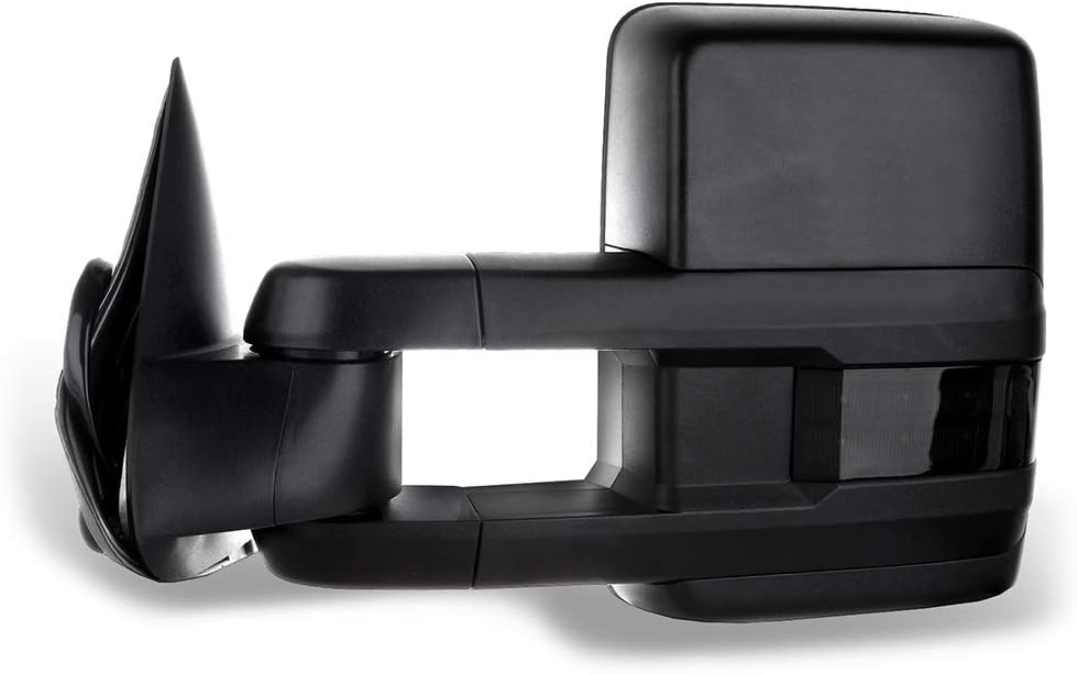 A Pair Heated Towing Mirrors Fits 2003-2006 for Chevy for GMC Sierra Pickup Yukon XL Yukon Denali Cadillac Escalade All Model, Power Adjusted View Mirror with LED Turn Signal Light
