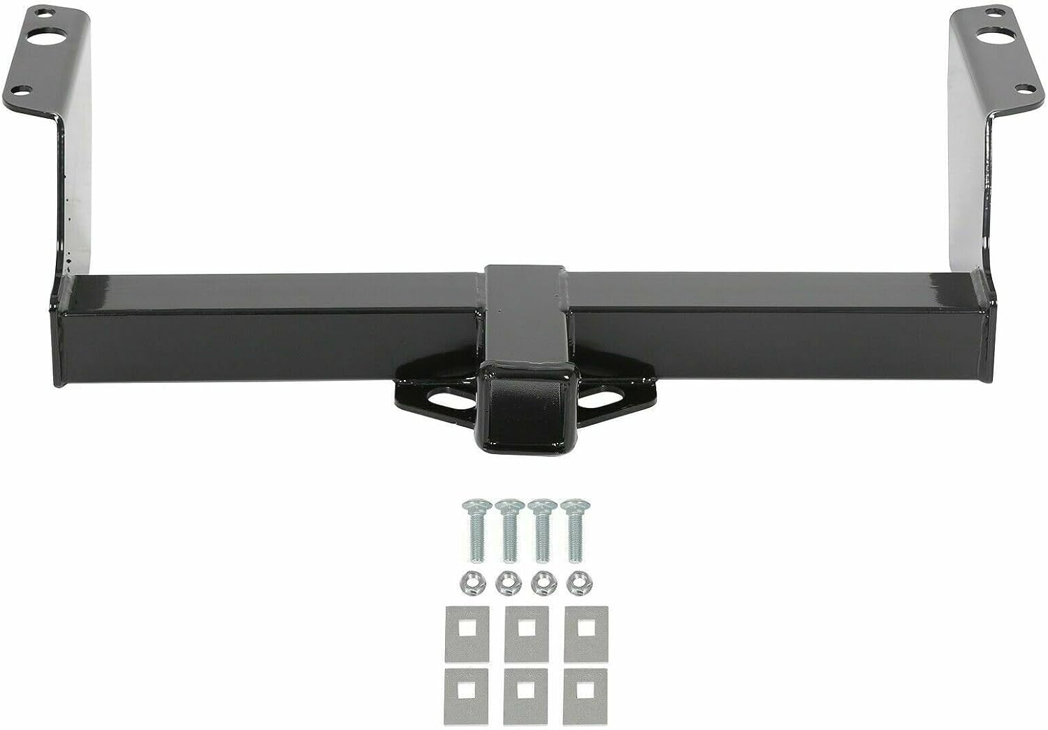 for Ford for Ranger 1983-2011, for Mazda for B3000 1994-2008 Class 3 Rectangular Trailer Hitch Towinig 2" Steel Rear Black 1 Piece Set LUCK000916
