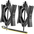 2 Pcs Camper Wheel Chock Stabilizers Scissor Steel Iron Trailers Scissor Lock Compatible with Trip Camping Trailers Picnic Backpacking BBQ