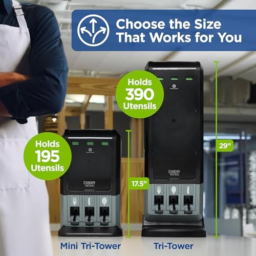 dixie ultra® smartstock® mini tri-tower cutlery dispenser by, front angle view