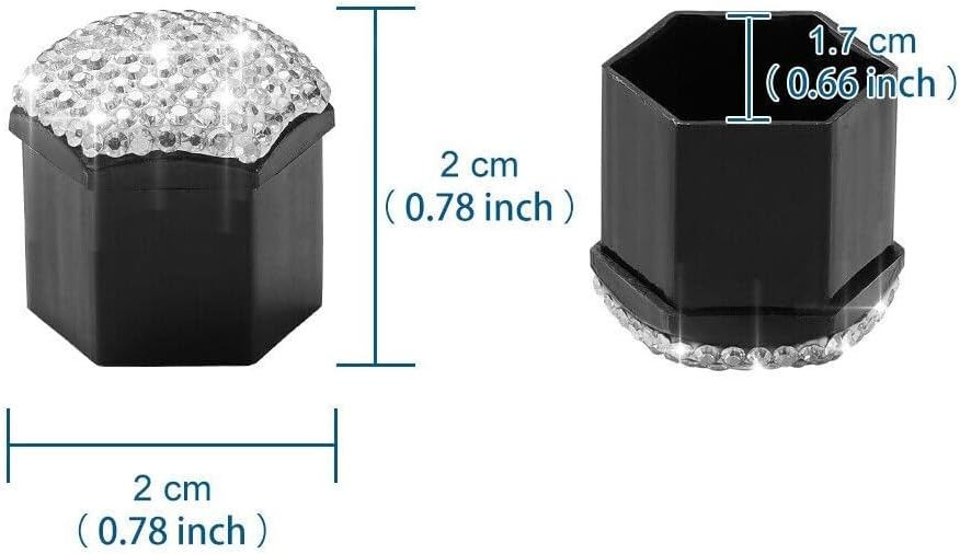 White Rhinestone Wheel Lug Nut Covers 17Mm, 20Pcs Plastic Bolt With Removal Tool For Car Truck SUV Wheels, Scratch-Proof Rust Resistant Decorative Trim