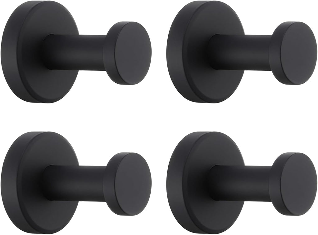 aplusee matte black towel hooks for bathroom storage, main product view
