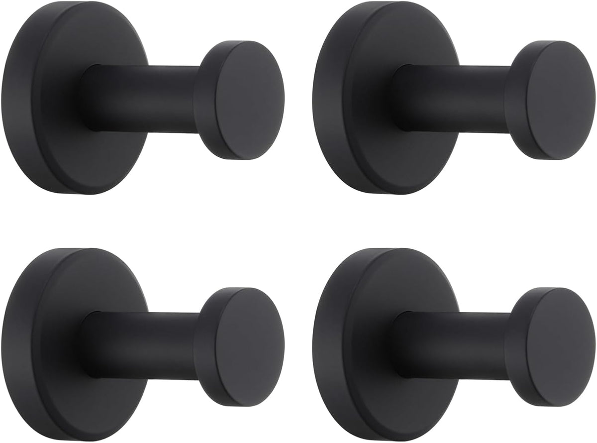 aplusee matte black towel hooks for bathroom storage, main product view