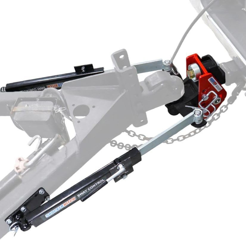 Shocker Impact Cushion Hitch & Sway Control Towing Kit - Fits 2-1/2" Hitch - Has Black Combo 2" & 2-5/16" Balls & 2 Sway Bars
