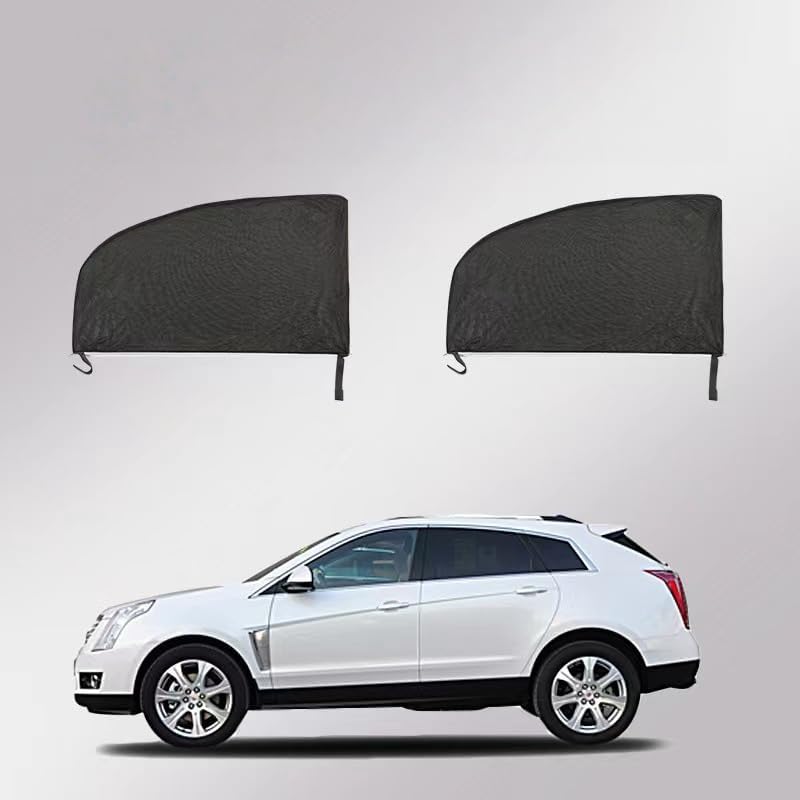 4 Pcs Full Set Car Window Screens for SUV, Front & Rear Window Sun Shade Mesh Covers, UV Protection & Anti-Mosquito Car Side Window Net, Breathable Ventilated Design