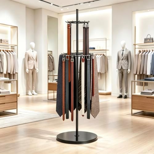 rotatable organizer belt hanger tie rack scarf purse, view 9