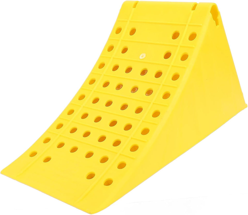 Fabater Wheel Chocks, 2Pcs Heavy Duty Stoppers, Trailer Accessories RV Leveling Blocks with Anti Slip Grid Grip for RV Trailer Truck Car