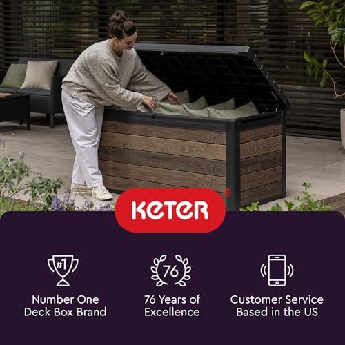 keter city 30 gallon resin outdoor storage box, view 10
