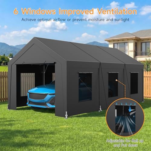 carport heavy duty, car port with reinforced steel shown in use