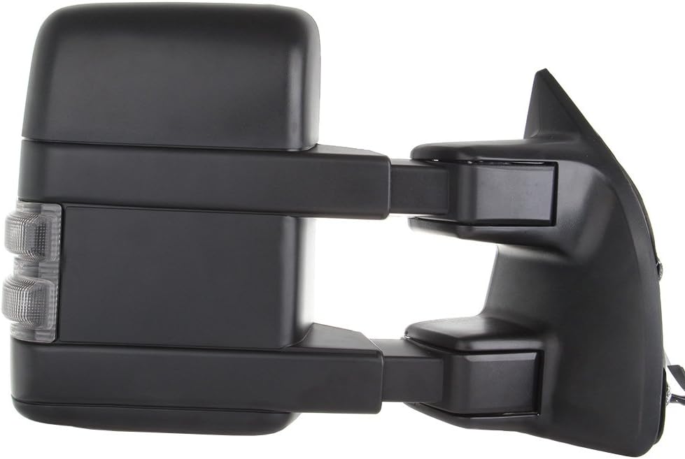 A Pair Towing Mirrors Fits 1999-2015 for Ford for F250/for F350/for F450/for F550 Super Duty, Manual Adjusted View Mirror with Turn Signal Indicator